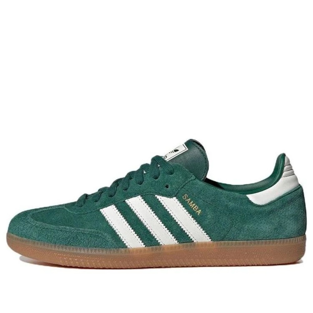 Adidas Samba Green and White Sneakers